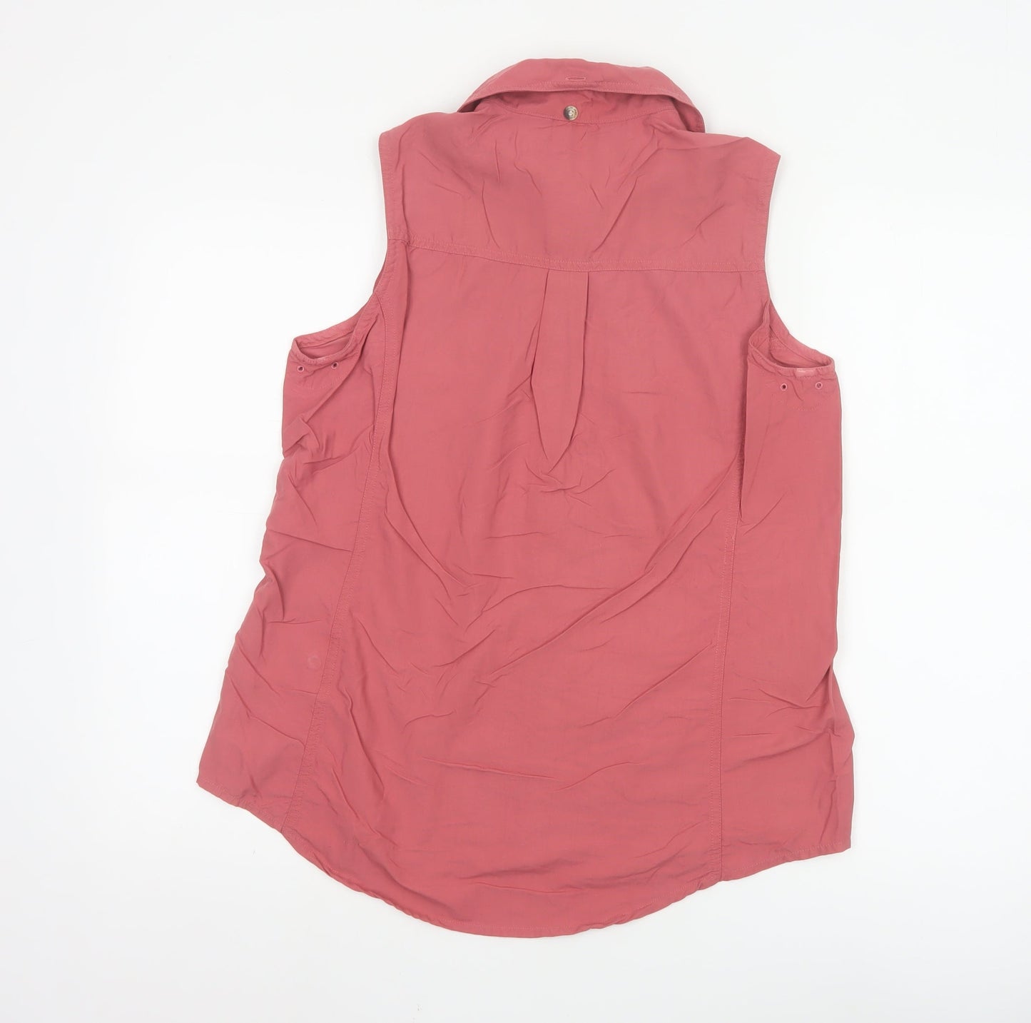 Craghoppers Women's Pink Sleeveless Collared Button-Up Shirt Size 12