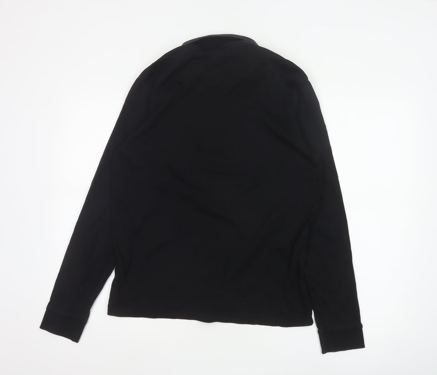 Hugo Boss Men's Black Long Sleeve Regular Fit Polo Shirt L