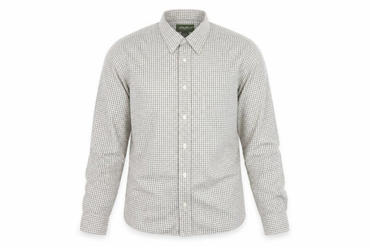 Eddie Bauer Men's White Check Cotton Button-Up Shirt Size S