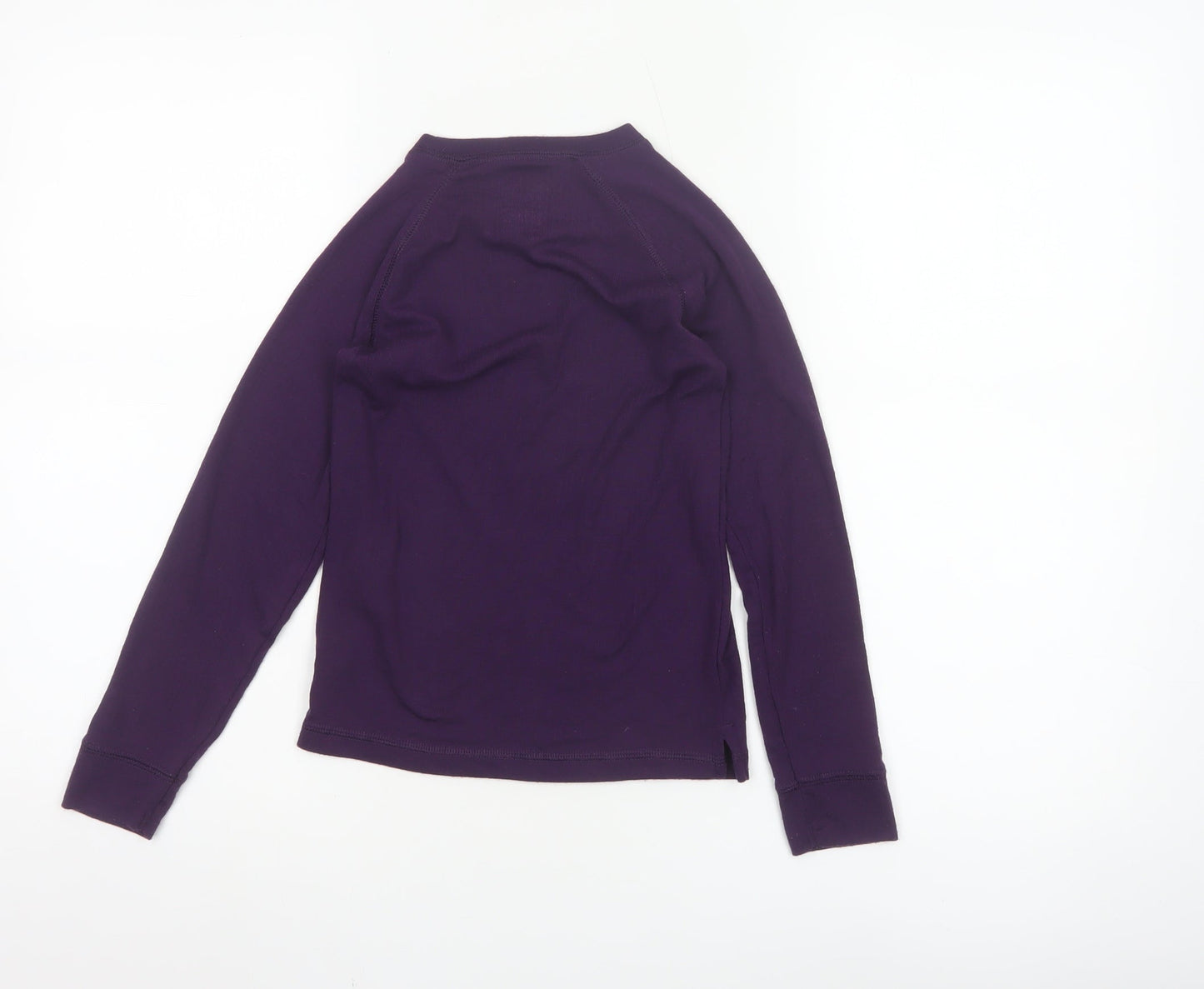 Mountain Warehouse Girls Purple Thermal Long Sleeve Activewear Top 7-8 Years