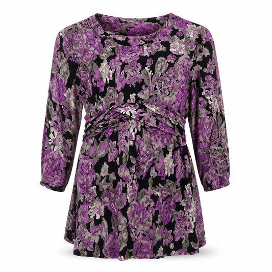 Front view of The Masai Clothing Company Women’s Multicoloured Floral Tunic Blouse S