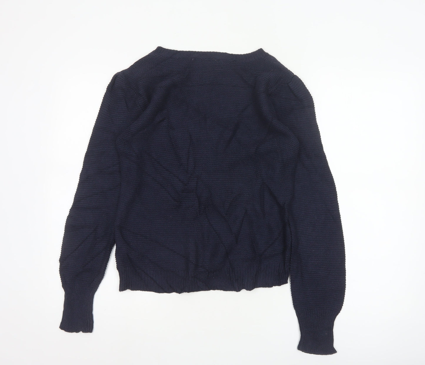 Oasis Women's Blue Cable-Knit Pullover Jumper Size M