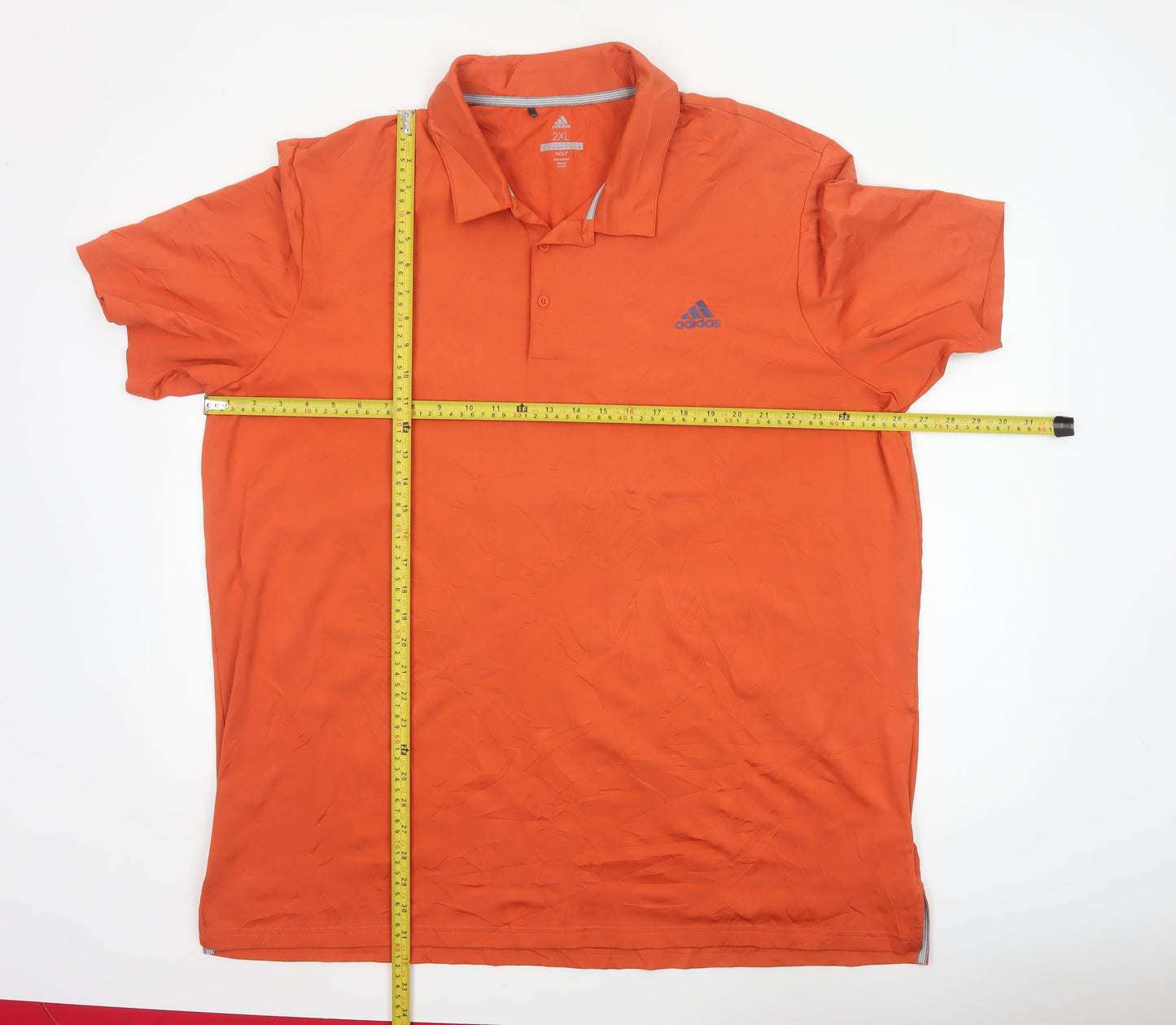 Adidas Men’s Orange 2XL Golf Polo Shirt Breathable Stretch