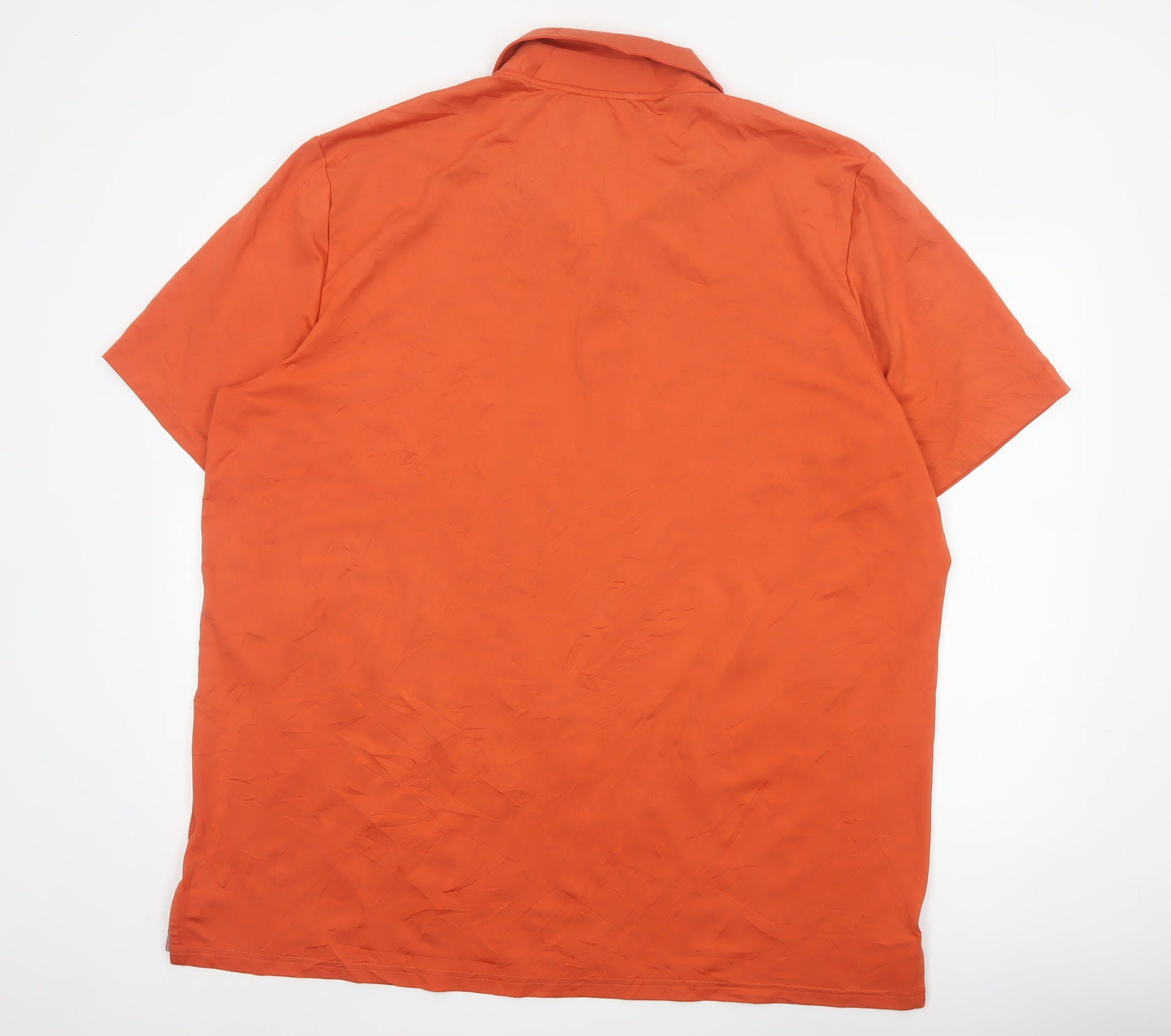Adidas Men’s Orange 2XL Golf Polo Shirt Breathable Stretch