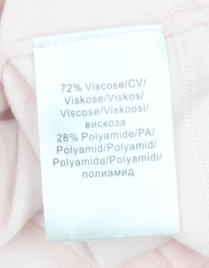 Marble Women Pink Long Sleeve Crew Neck Knit Pullover Jumper Size 16