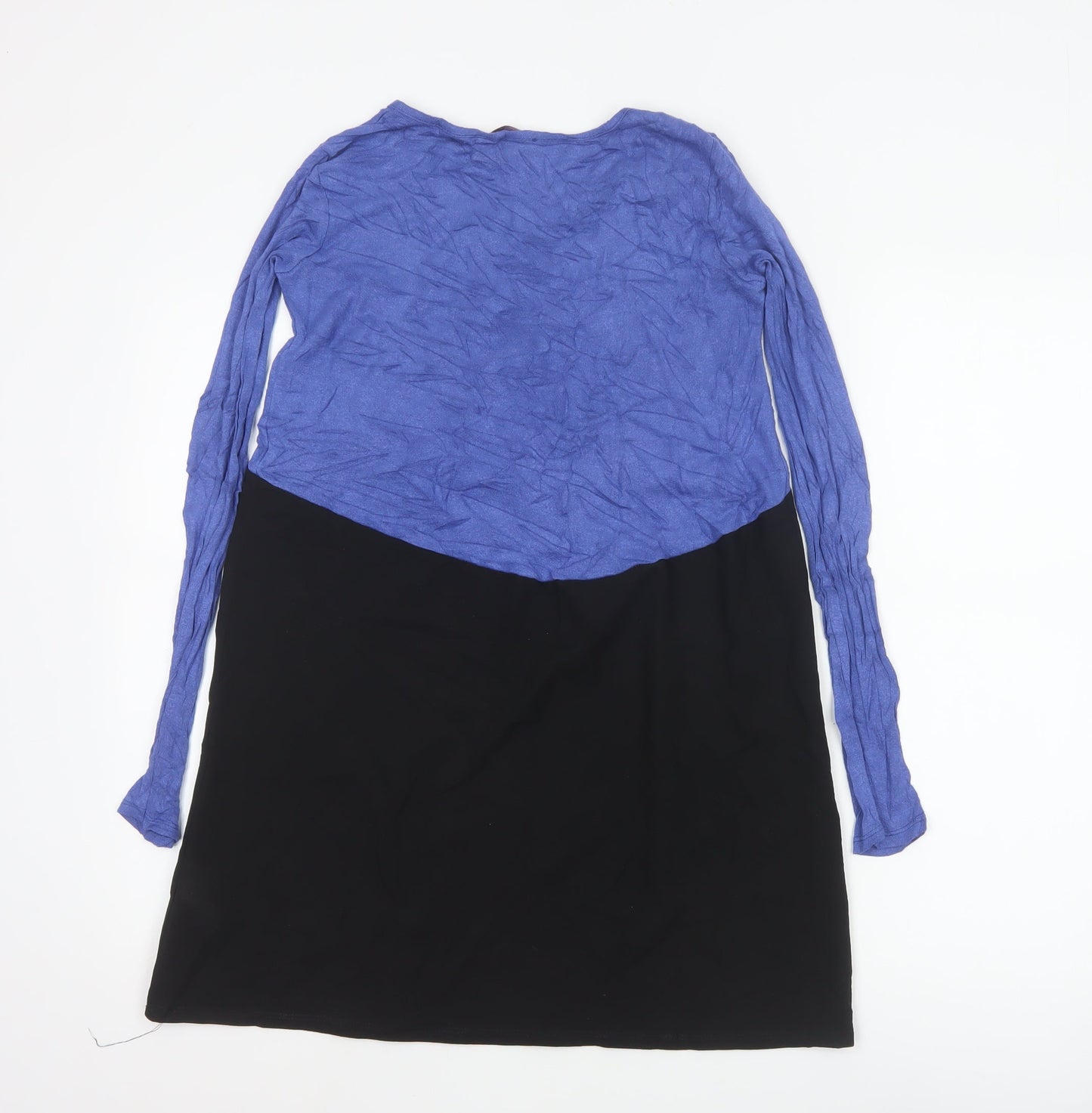 Phase Eight Womens Blue Black Colourblock Tunic Blouse XS