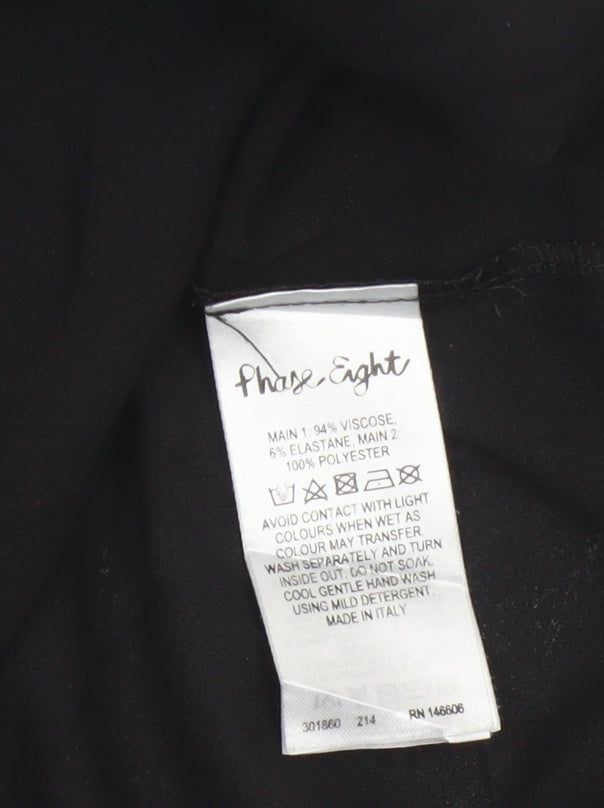 Phase Eight Womens Blue Black Colourblock Tunic Blouse XS