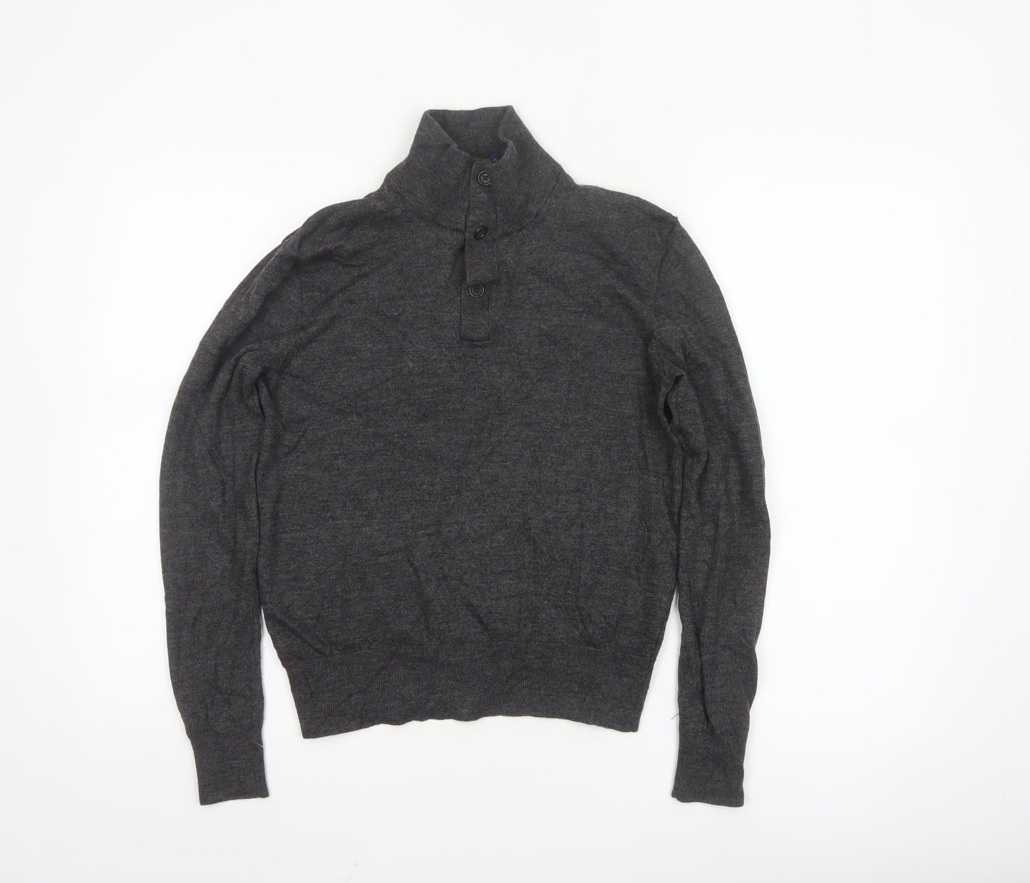 Polo Ralph Lauren Women’s Grey Merino Wool Henley Jumper Size S