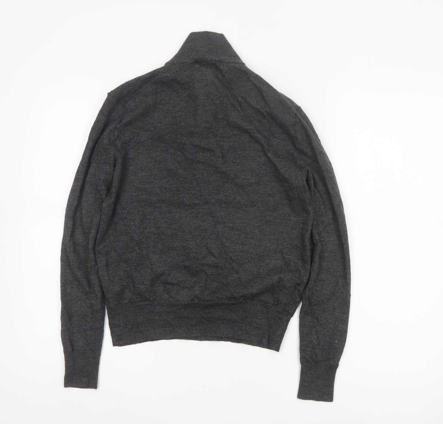 Polo Ralph Lauren Women’s Grey Merino Wool Henley Jumper Size S