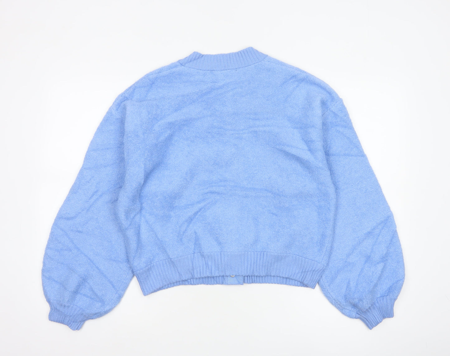 French Connection Women's Blue Knit Cardigan Medium