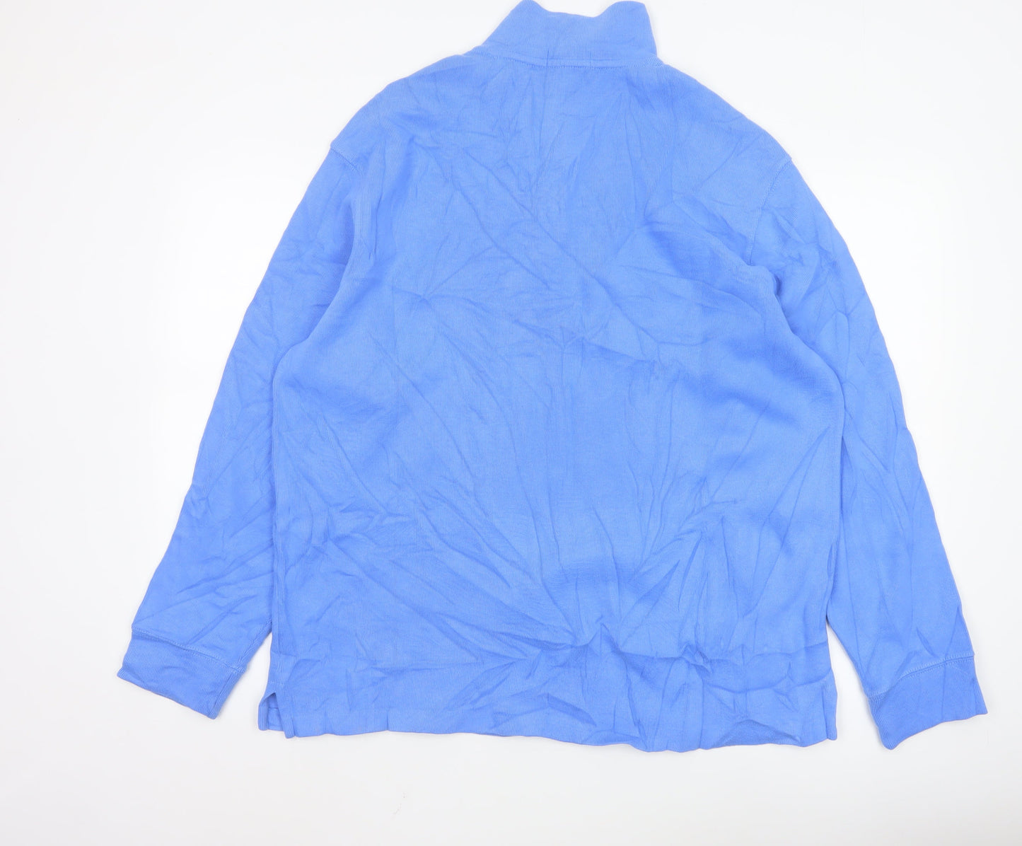 Ralph Lauren Men’s Blue 1/4 Zip Cotton Jumper XL