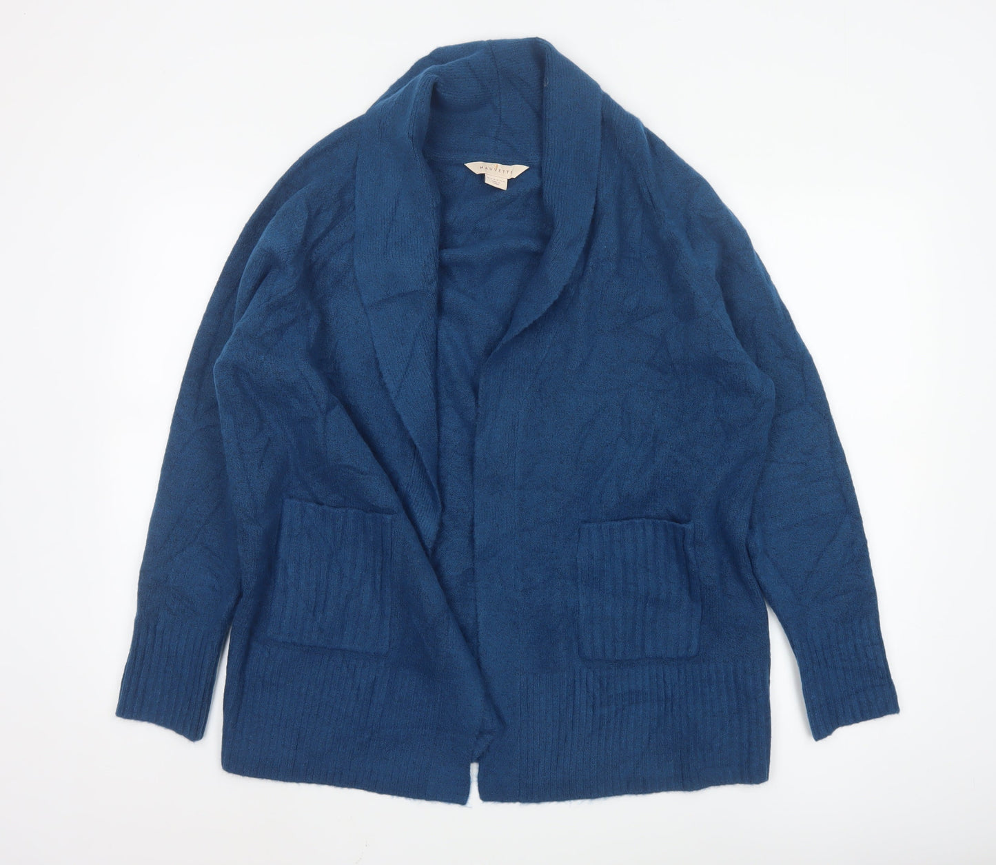 Mauvette Women’s Blue Size 14 Open Knit Long Sleeve Cardigan