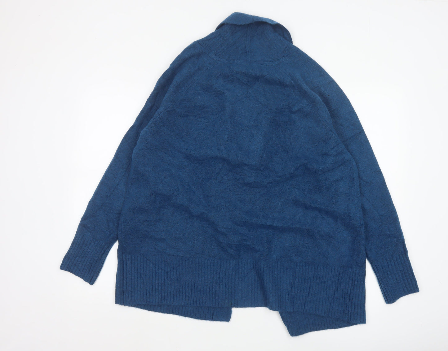 Mauvette Women’s Blue Size 14 Open Knit Long Sleeve Cardigan