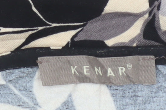KENAR Women's Multicoloured Floral V-Neck Wrap Blouse Size 12