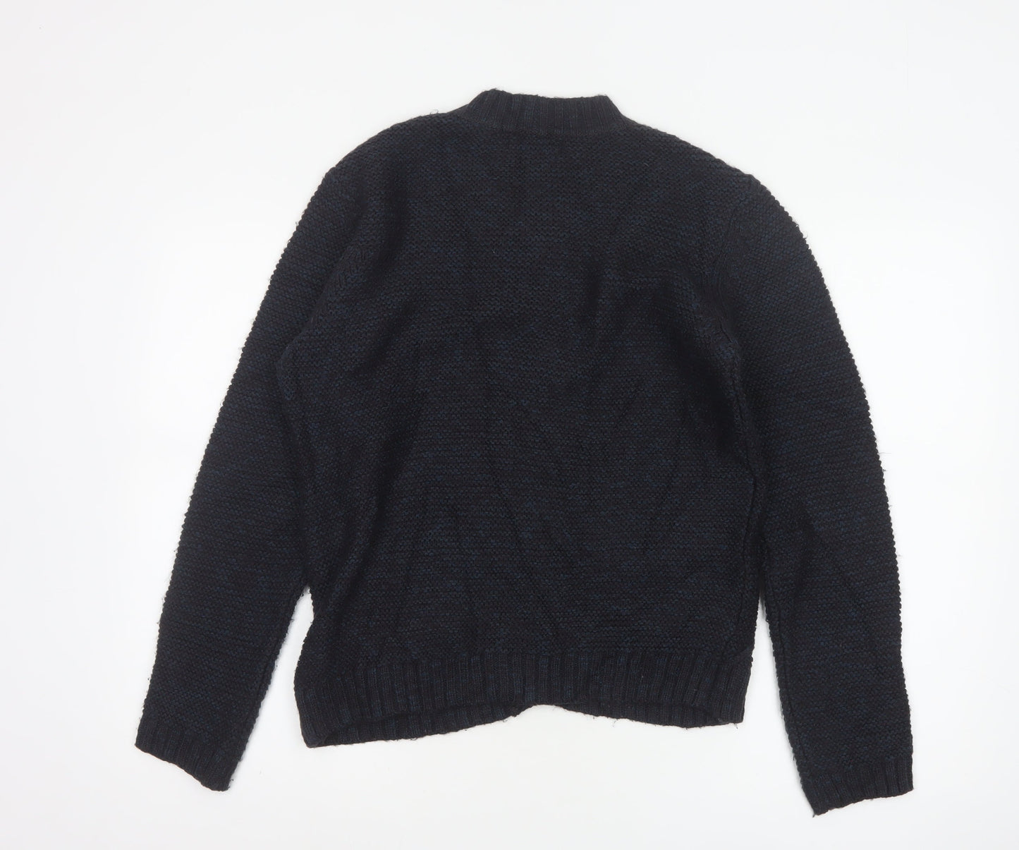 Marks and Spencer Women’s Navy Blue Cable-Knit Button Cardigan Size 12