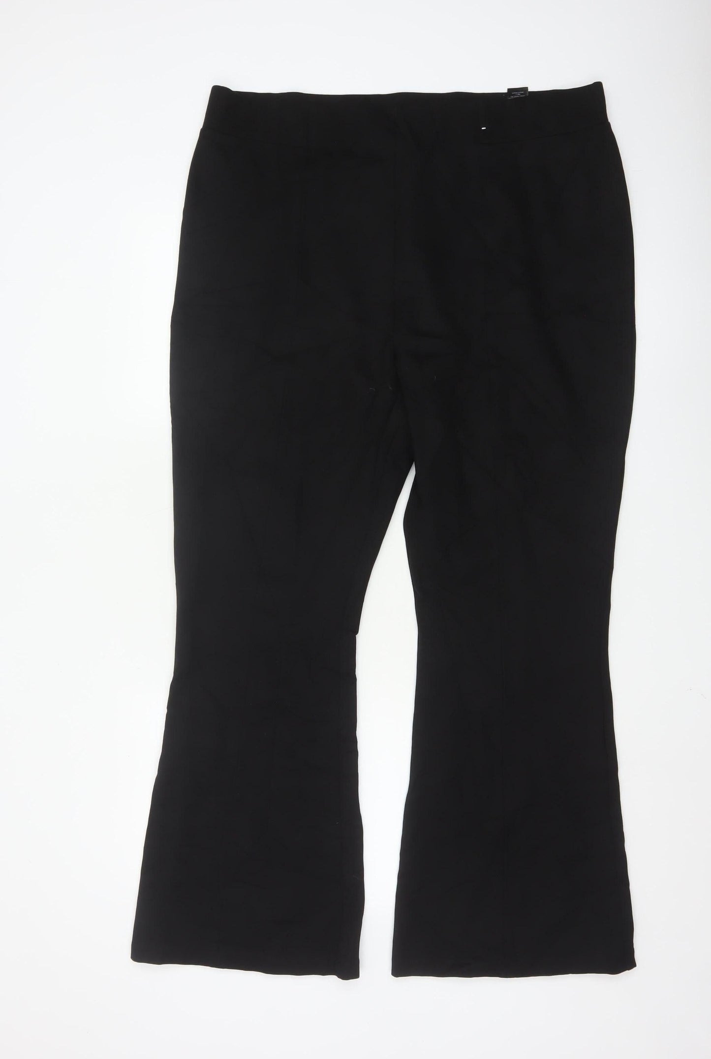 Marks and Spencer Women Black Flared Trousers Size 20