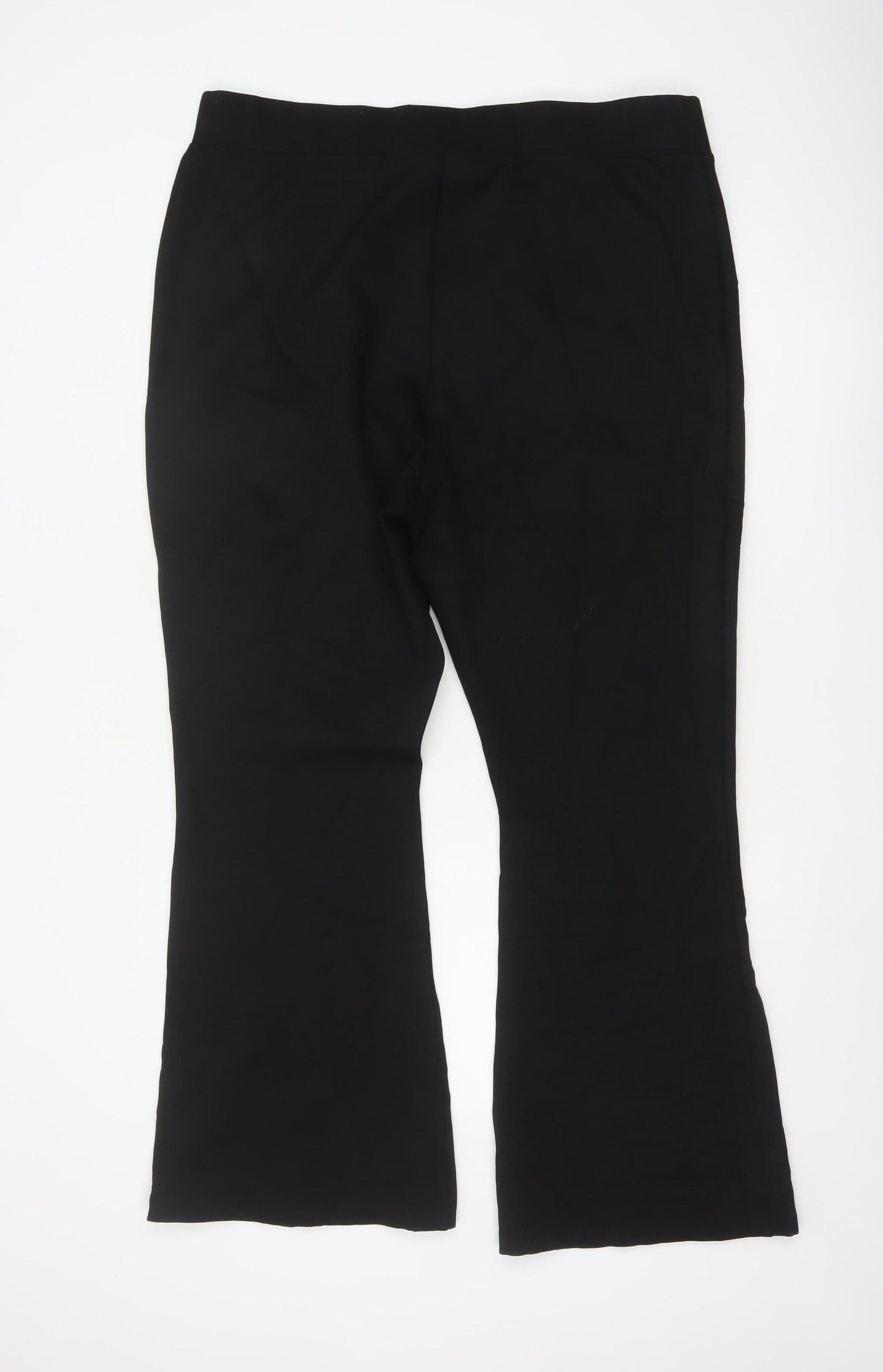 Marks and Spencer Women Black Flared Trousers Size 20