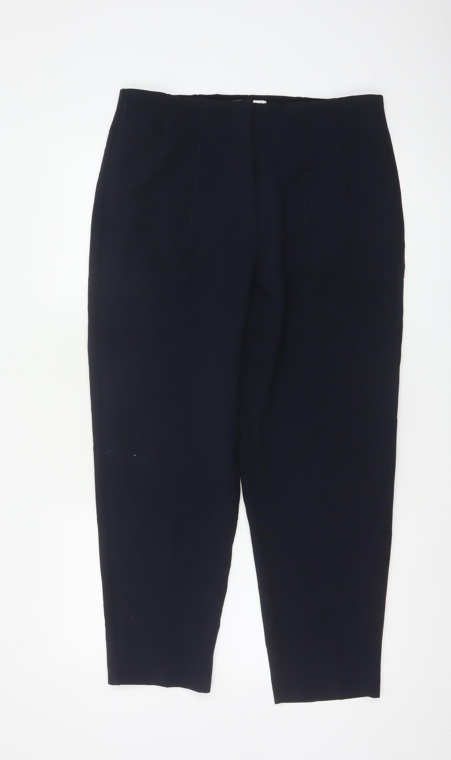 Marks and Spencer Women’s Black Trousers Size 14 Regular Polyester Blend