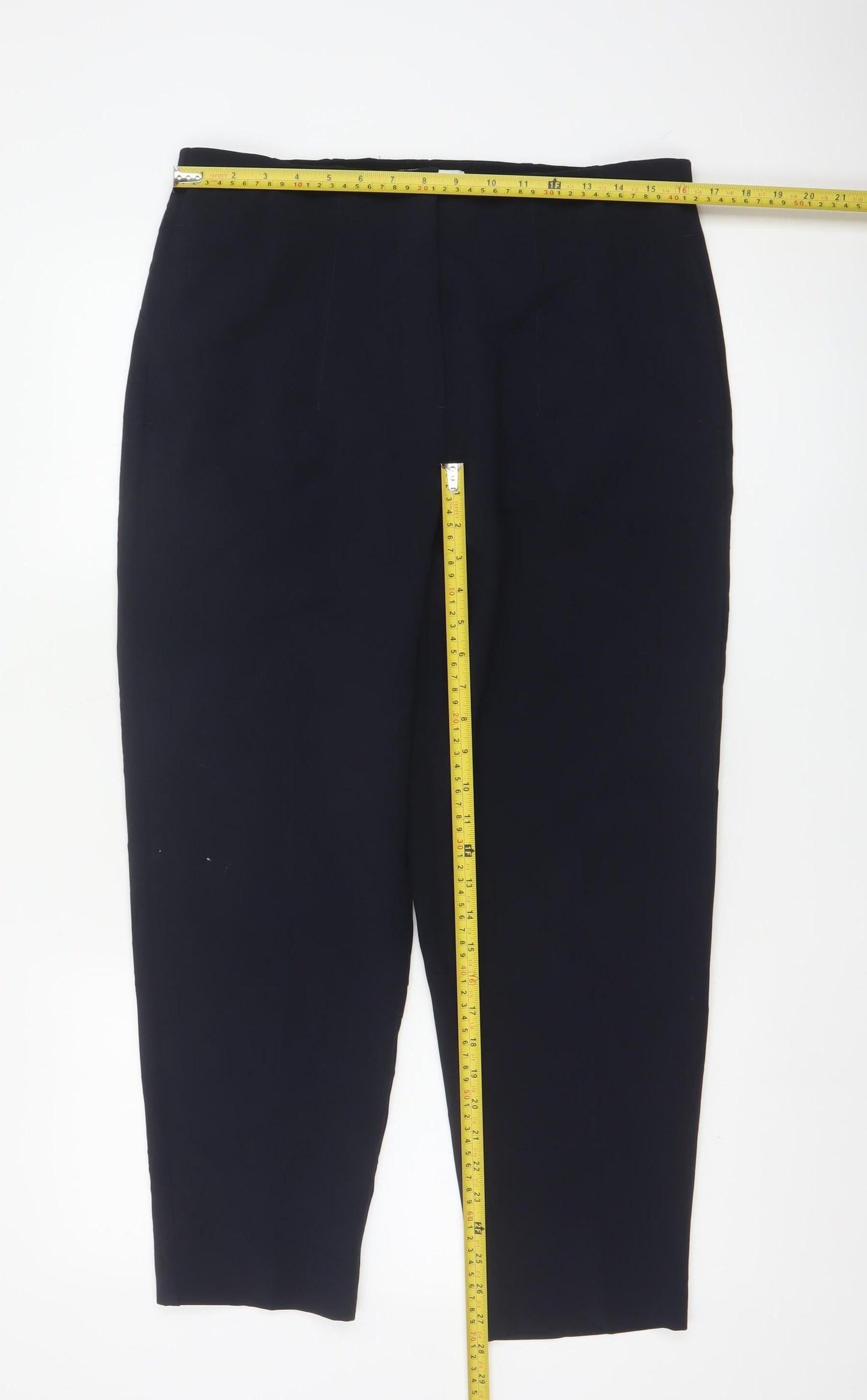 Marks and Spencer Women’s Black Trousers Size 14 Regular Polyester Blend