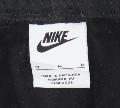 Nike Men's Black Jogger Trousers M Breathable Cotton Blend