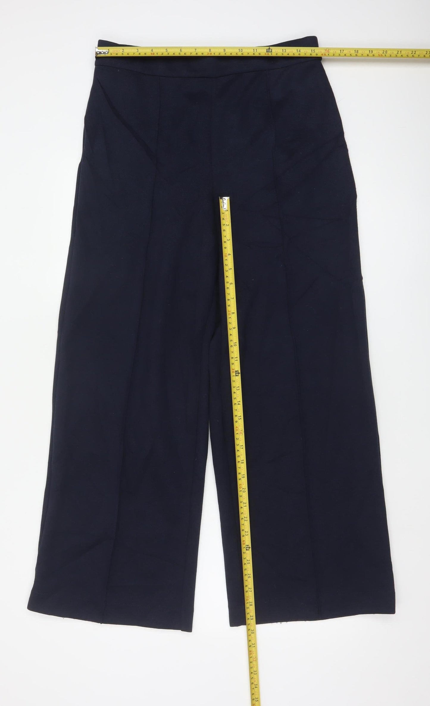 Marks and Spencer Women's Black Wide-Leg Trousers Size 12