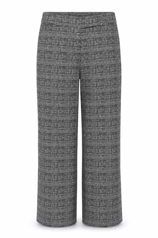 Marks and Spencer Women's Grey Check Trousers Size 10 Tall