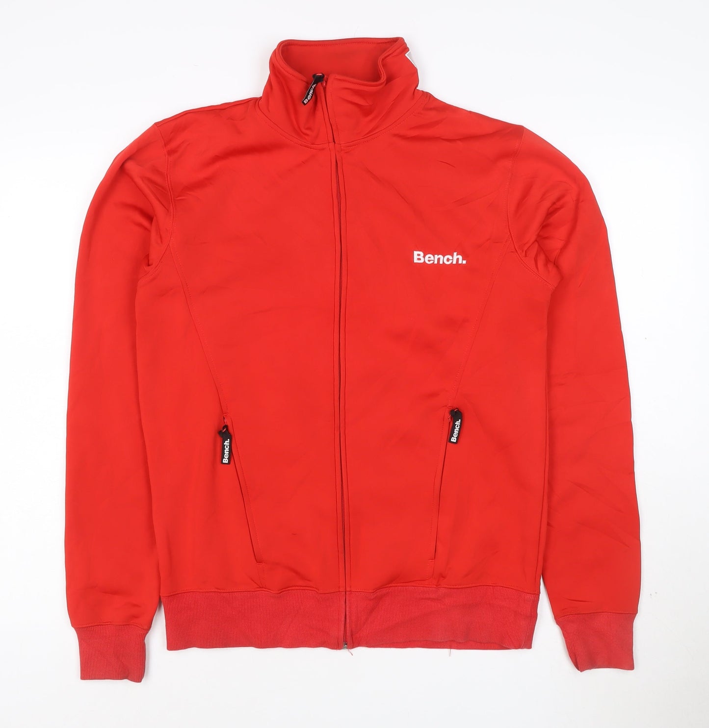Bench Women Red Full Zip Hoodie Small Polyester Casual Jacket