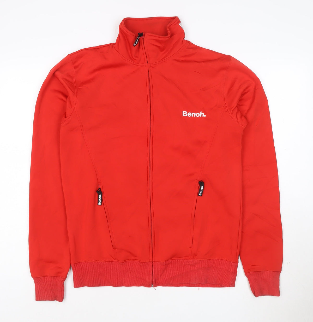 Bench Women Red Full Zip Hoodie Small Polyester Casual Jacket