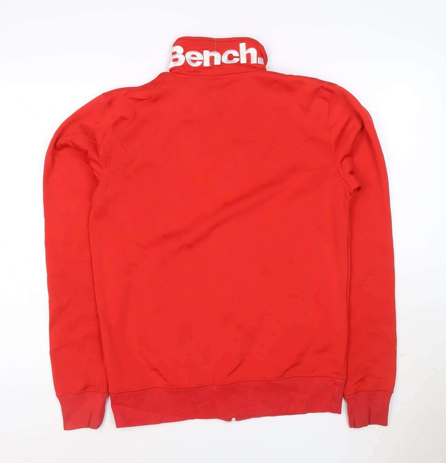 Bench Women Red Full Zip Hoodie Small Polyester Casual Jacket