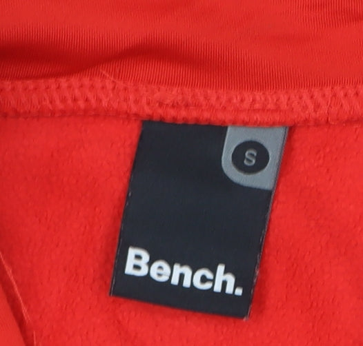 Bench Women Red Full Zip Hoodie Small Polyester Casual Jacket