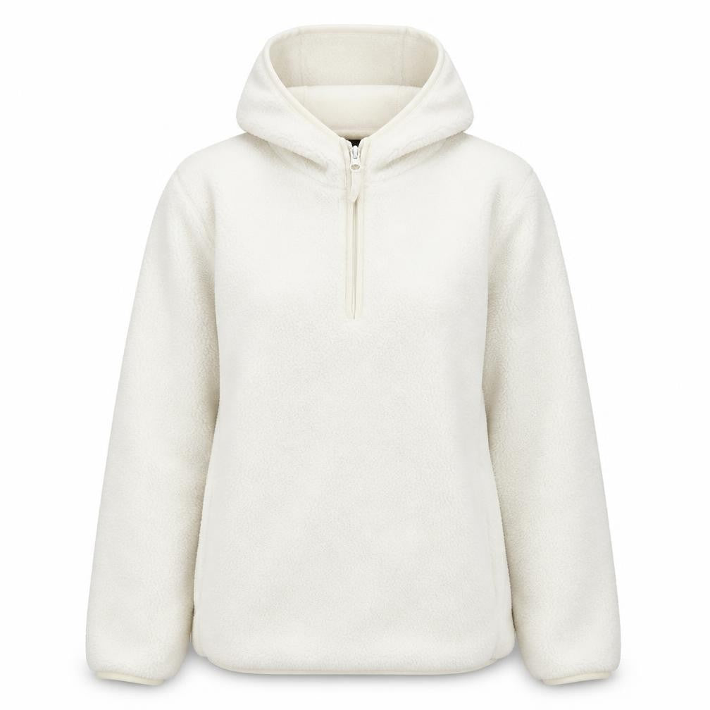 Mountain Warehouse Women’s White Fleece Hoodie UK 14 Recycled Fabric