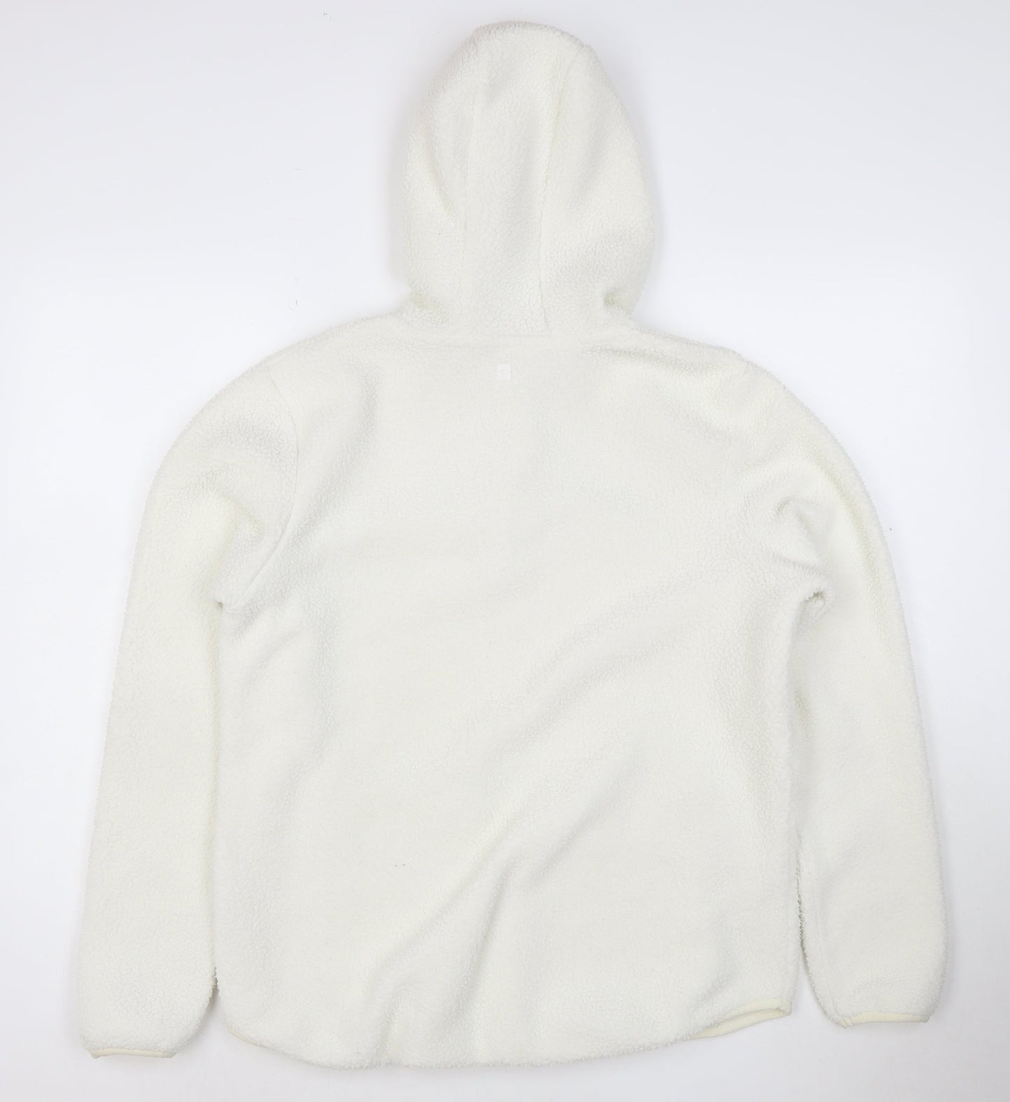 Mountain Warehouse Women’s White Fleece Hoodie UK 14 Recycled Fabric