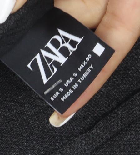 ZARA Women’s Black Cotton Blend Jogger Trousers Size S