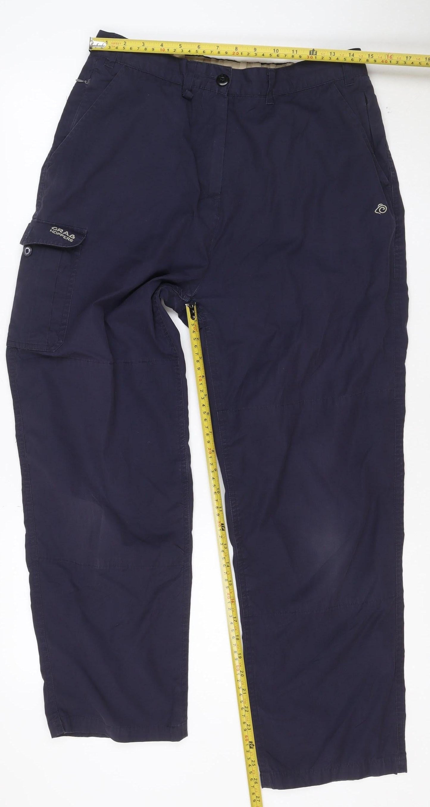 Craghoppers Womens Blue Cargo Trousers Size 14 Outdoor Travel Pants