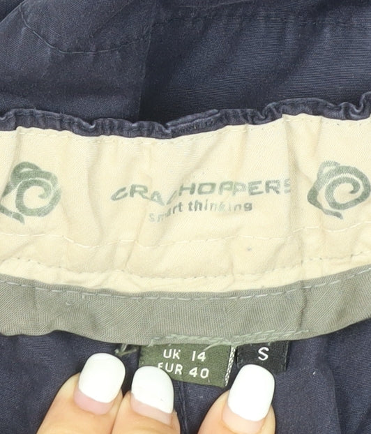 Craghoppers Womens Blue Cargo Trousers Size 14 Outdoor Travel Pants