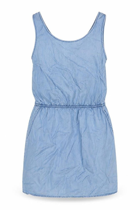 Oasis Women’s Blue Rayon Sleeveless Ruched Slip Dress UK 8