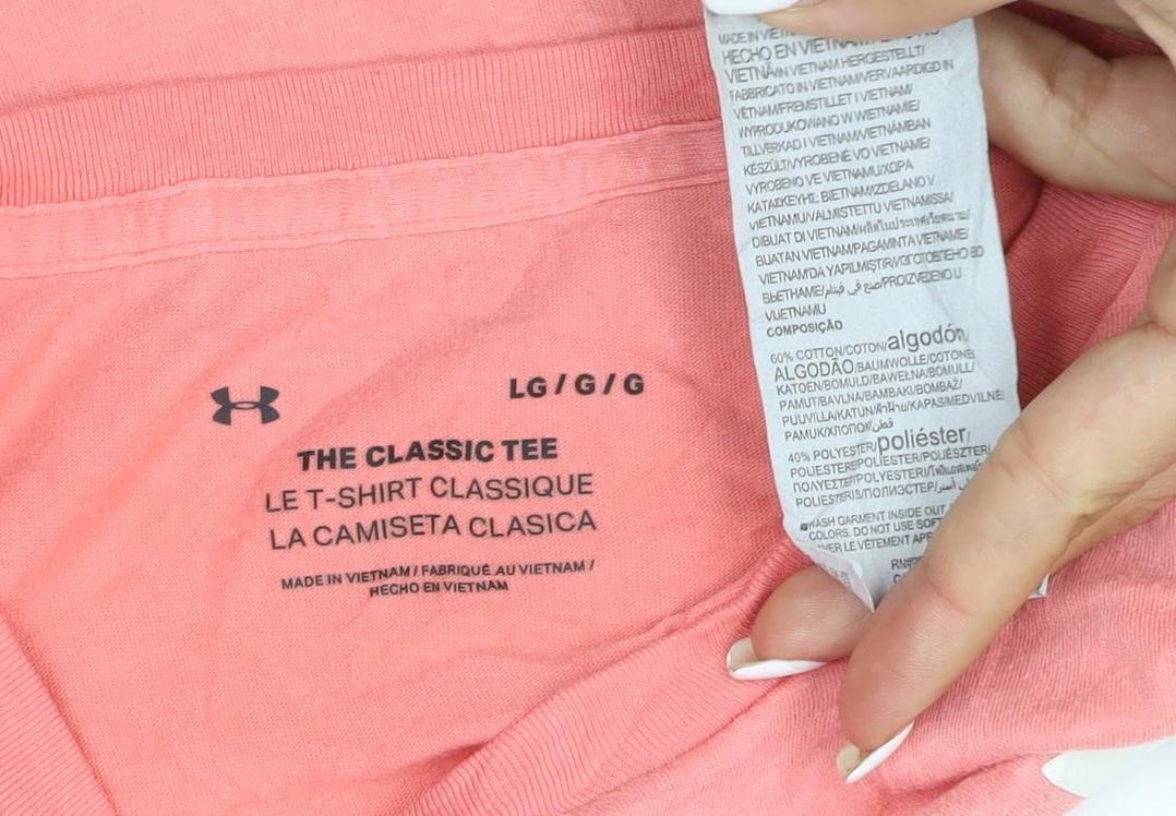 Under Armour Womens Pink Short Sleeve Classic T-Shirt L