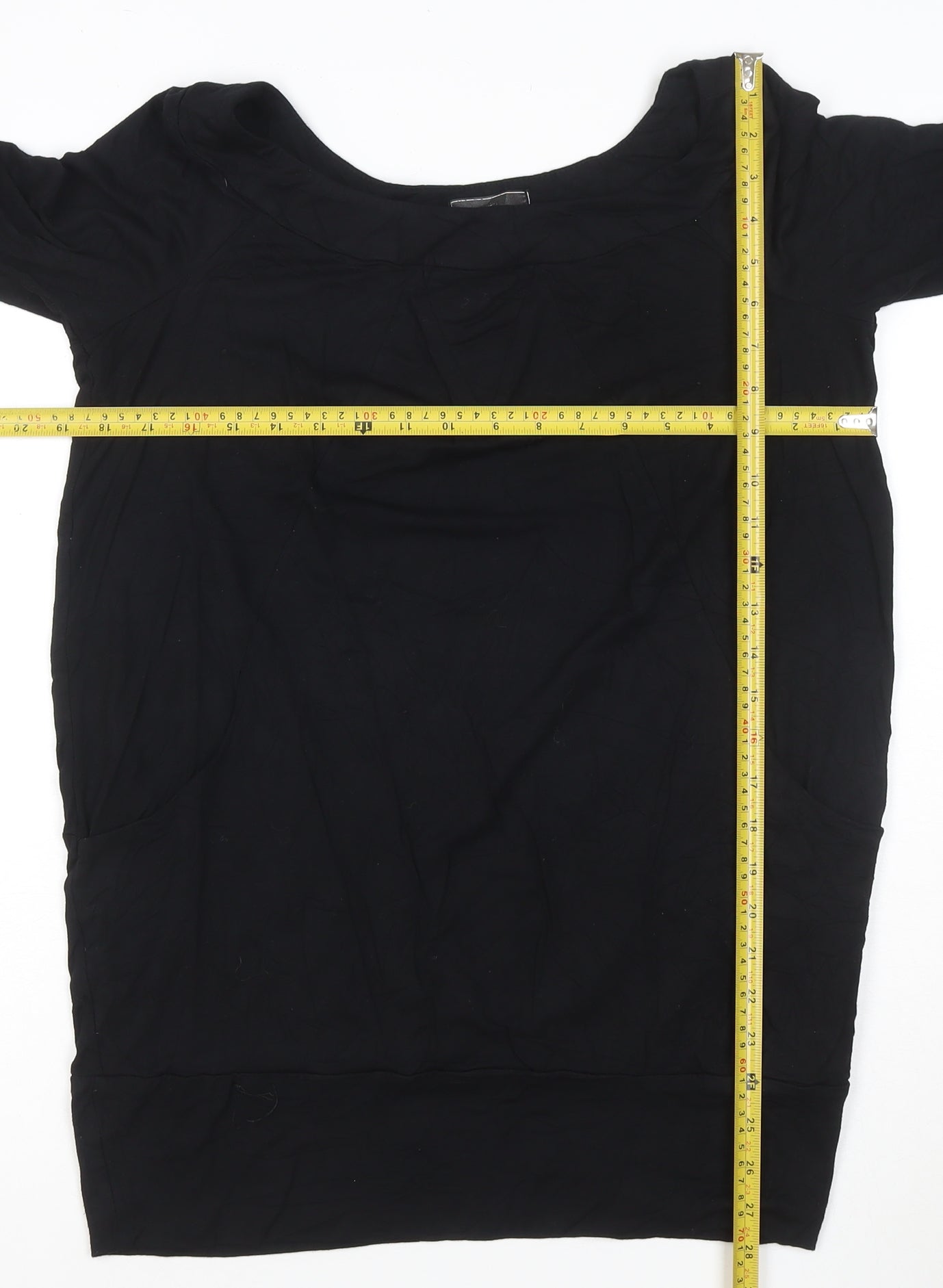 River Island Women's Black Size 10 Short Sleeve Jersey Top