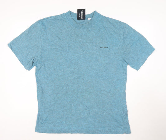 Collusion Men's Blue Crew Neck XL Short Sleeve T-Shirt