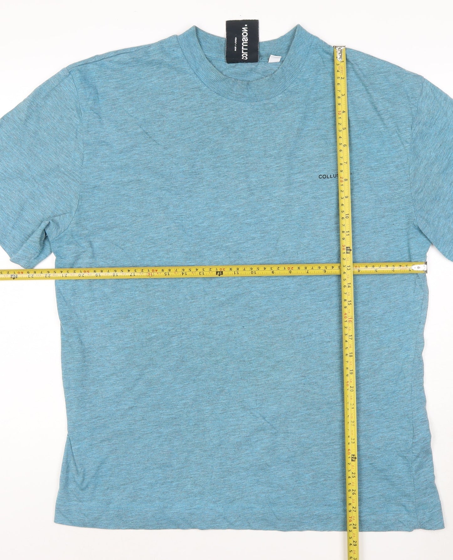 Collusion Men's Blue Crew Neck XL Short Sleeve T-Shirt