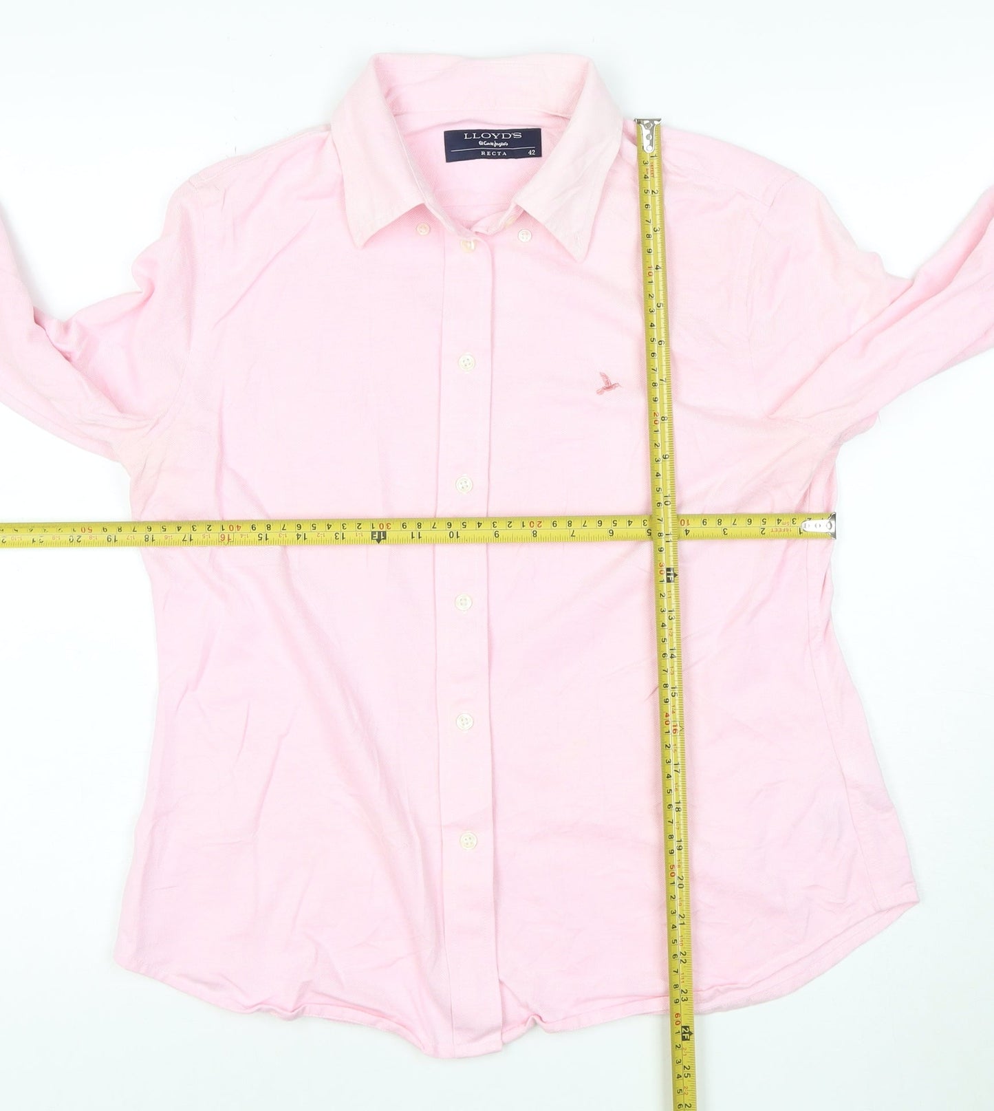 LLOYD'S El Corte Inglés Men's Pink Cotton Long Sleeve Shirt Size 42
