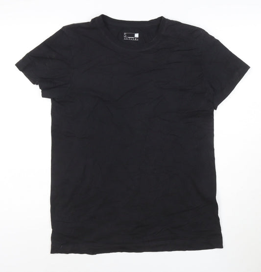 Adidas Womens Black Short Sleeve Basic Jersey T-Shirt Size S