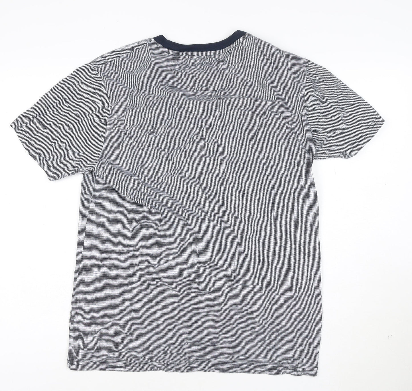 Original Penguin Men's Blue Striped Cotton Crew Neck T-Shirt M