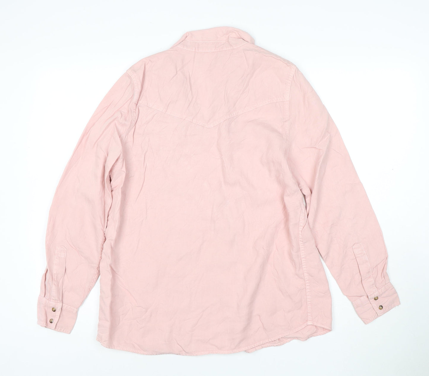 Marks and Spencer Women's Pink Lyocell Button-Up Shirt Size 12