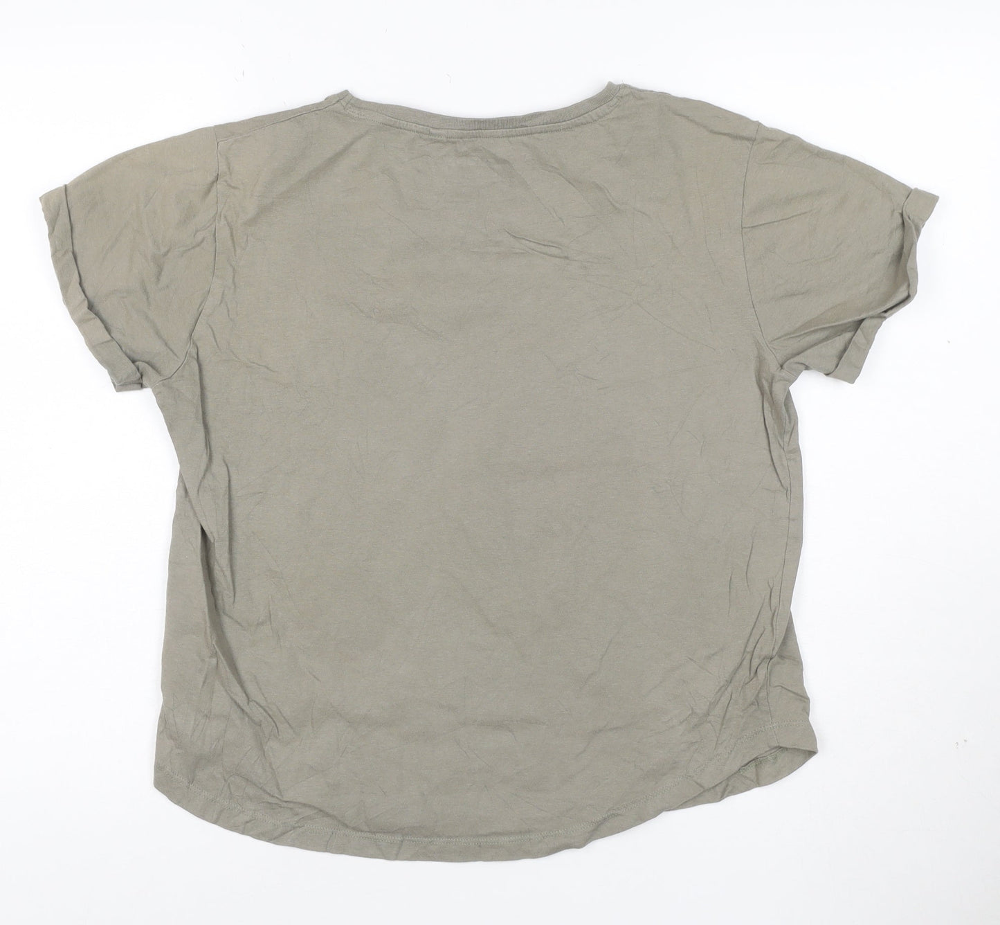 Disney Women’s Grey Pooh Bear T-Shirt Size M Cotton Crew Neck