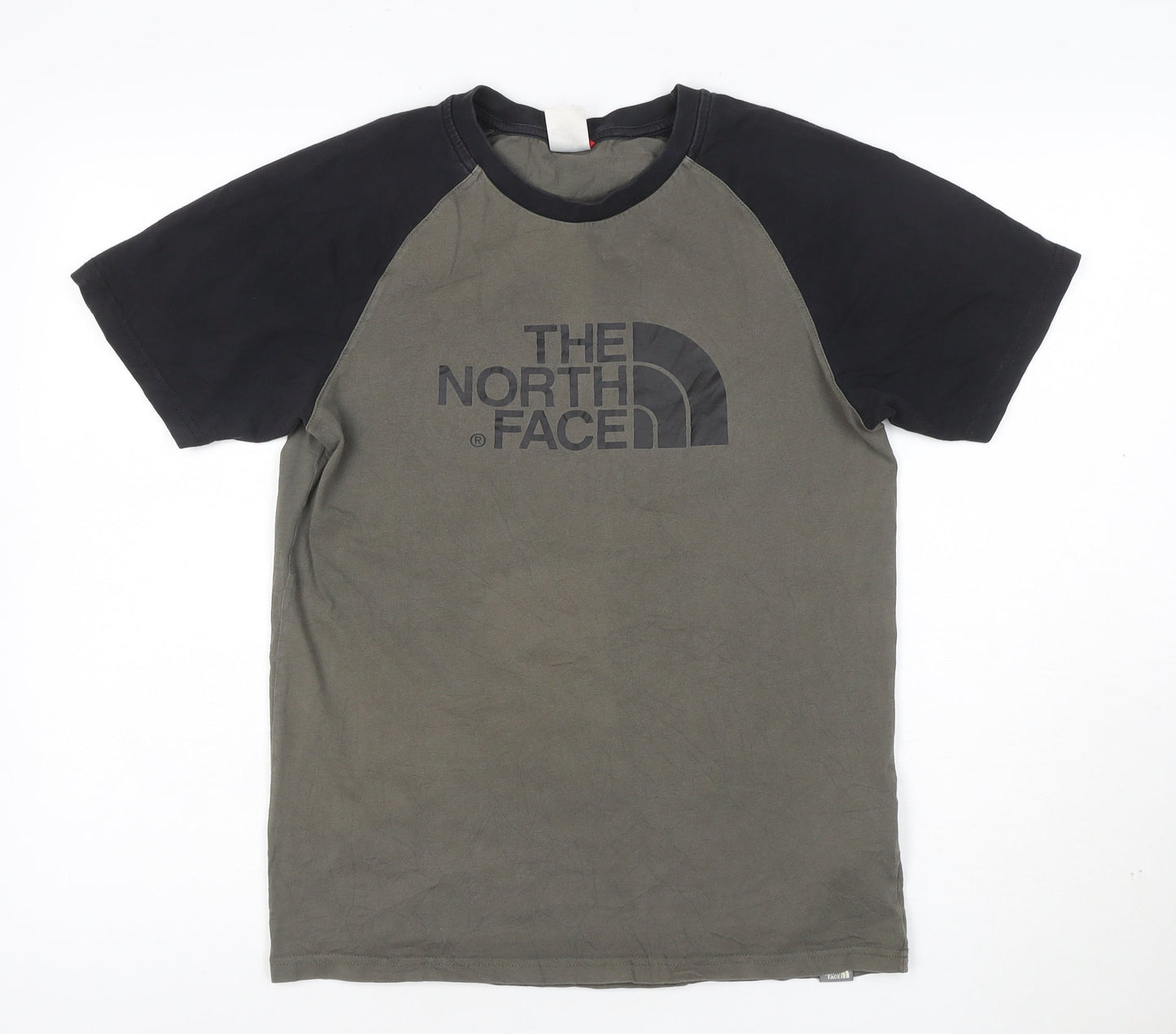 The North Face Men's Green Black Short Sleeve Cotton T-Shirt Size S