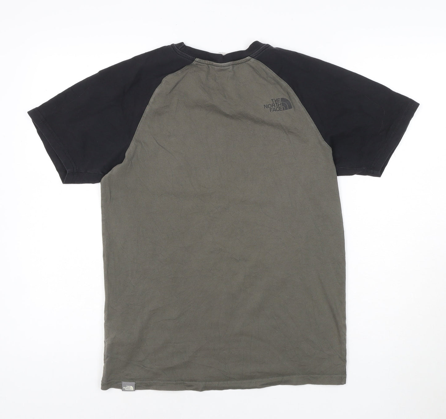 The North Face Men's Green Black Short Sleeve Cotton T-Shirt Size S