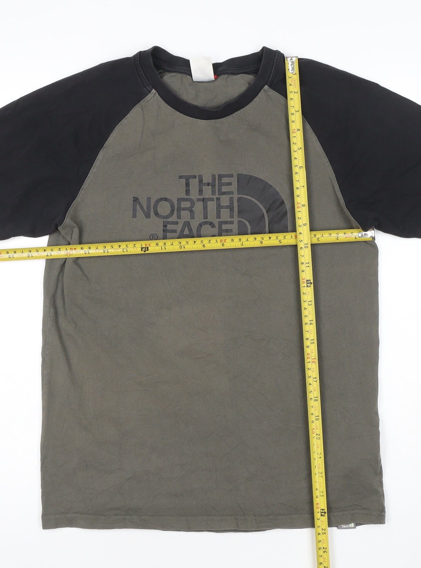 The North Face Men's Green Black Short Sleeve Cotton T-Shirt Size S