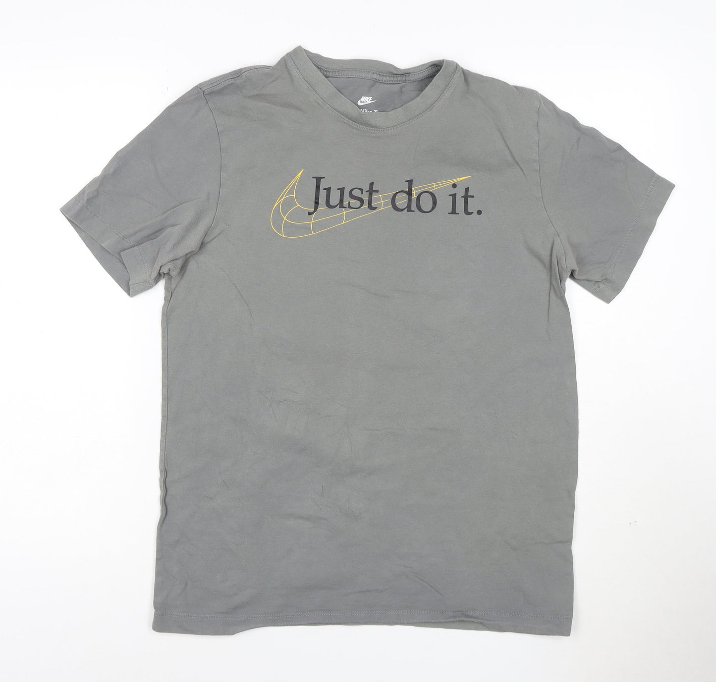 Nike Mens Grey Just Do It Graphic Short Sleeve Cotton T-Shirt M