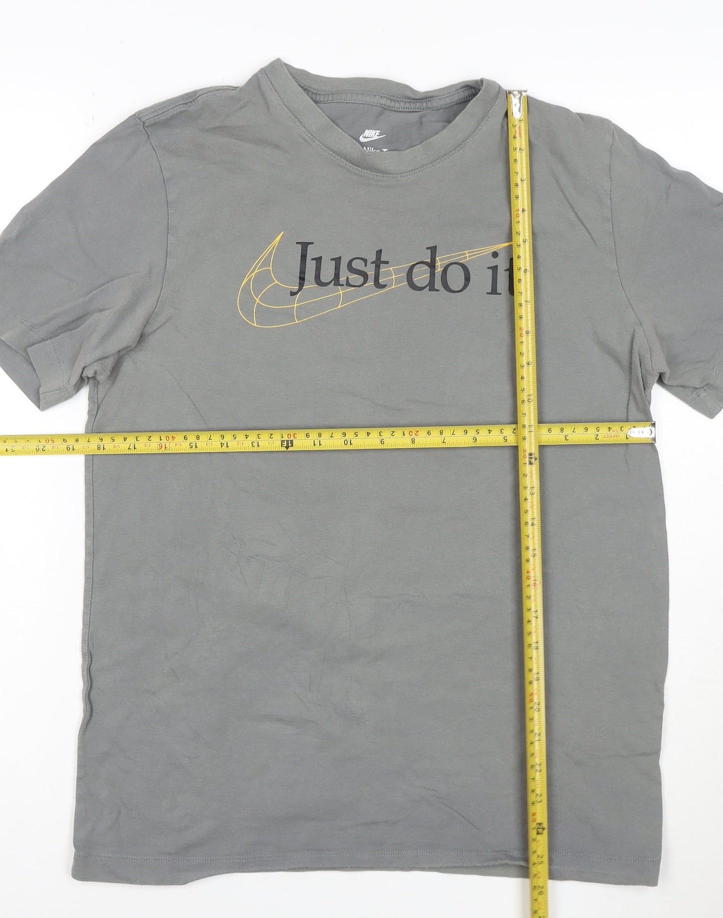 Nike Mens Grey Just Do It Graphic Short Sleeve Cotton T-Shirt M